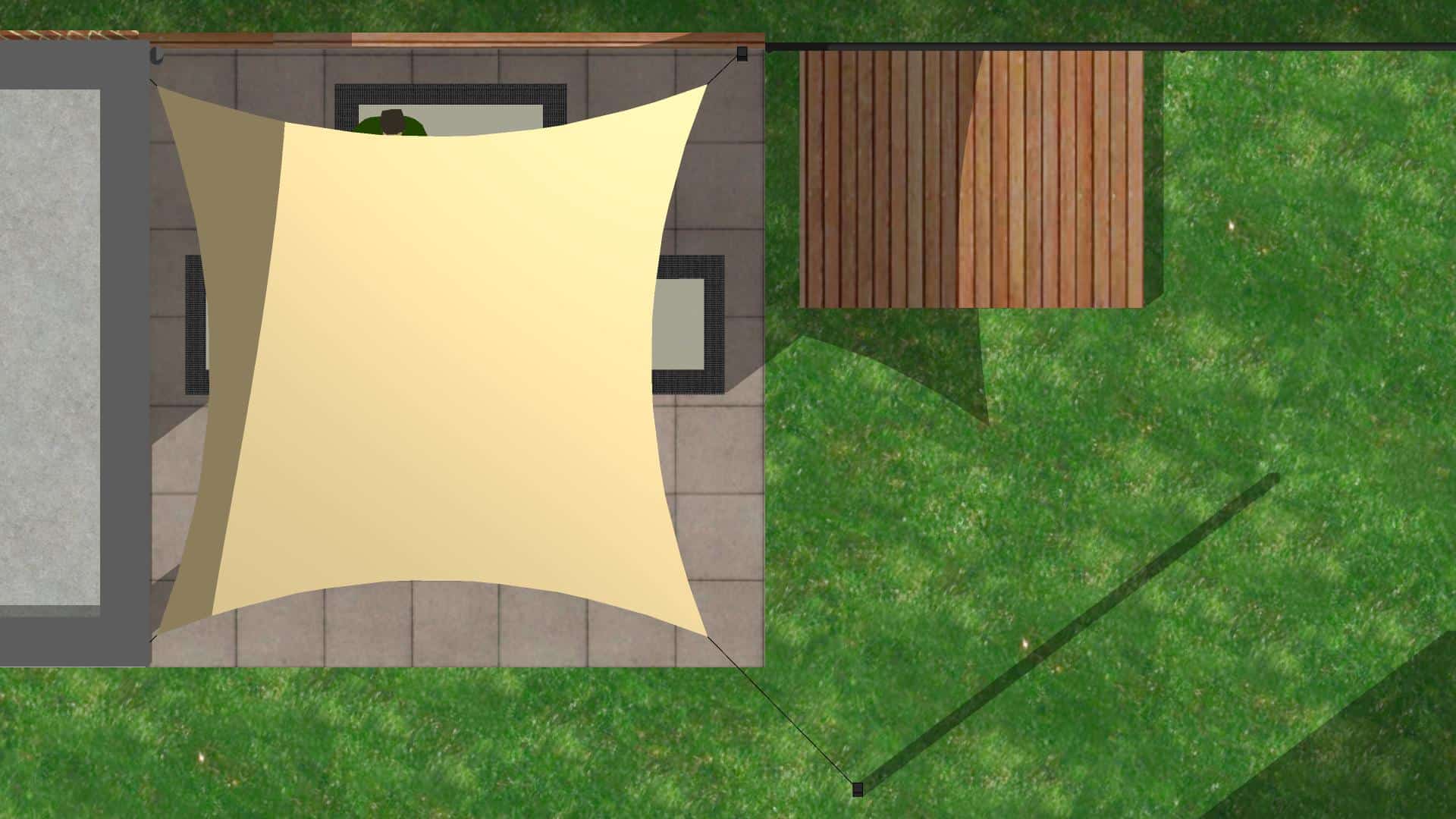 Schaduwdoek | Vierkant | Geel | 3x3 meter | Waterdicht | Sunfilter